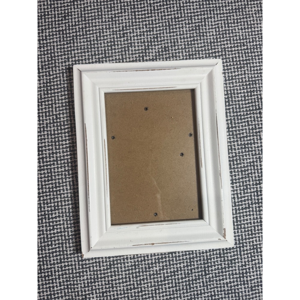 Shabby Chic White Distressed Wood 5x7 Photo Frame Farmhouse Rustic Decor